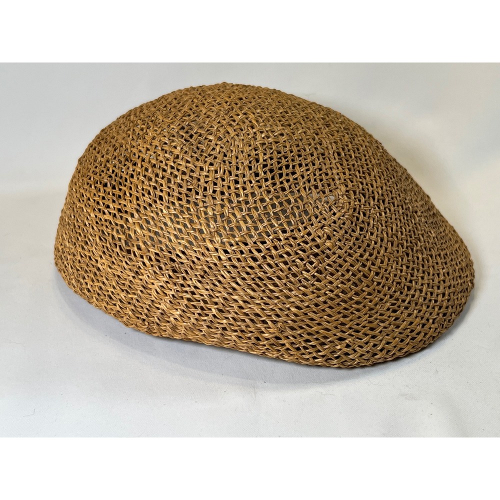 Country Gentleman Tan Woven Straw Flat Cap Ivy Driving Hat Mens Summer
